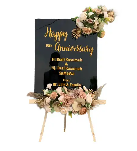 Papan Bunga Akrilik Gebang Putih