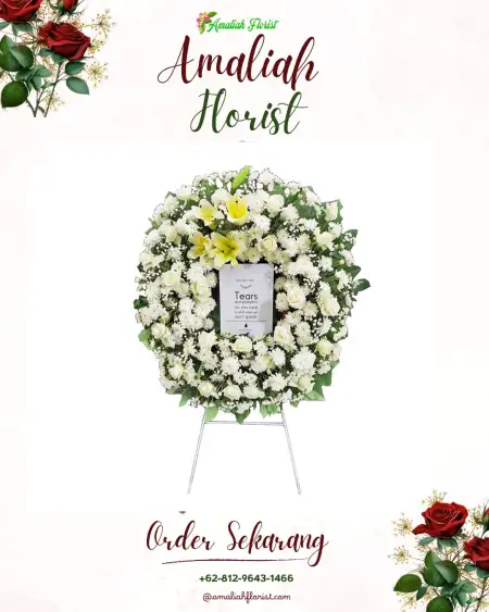 Krans Bunga Duka Gebang Putih